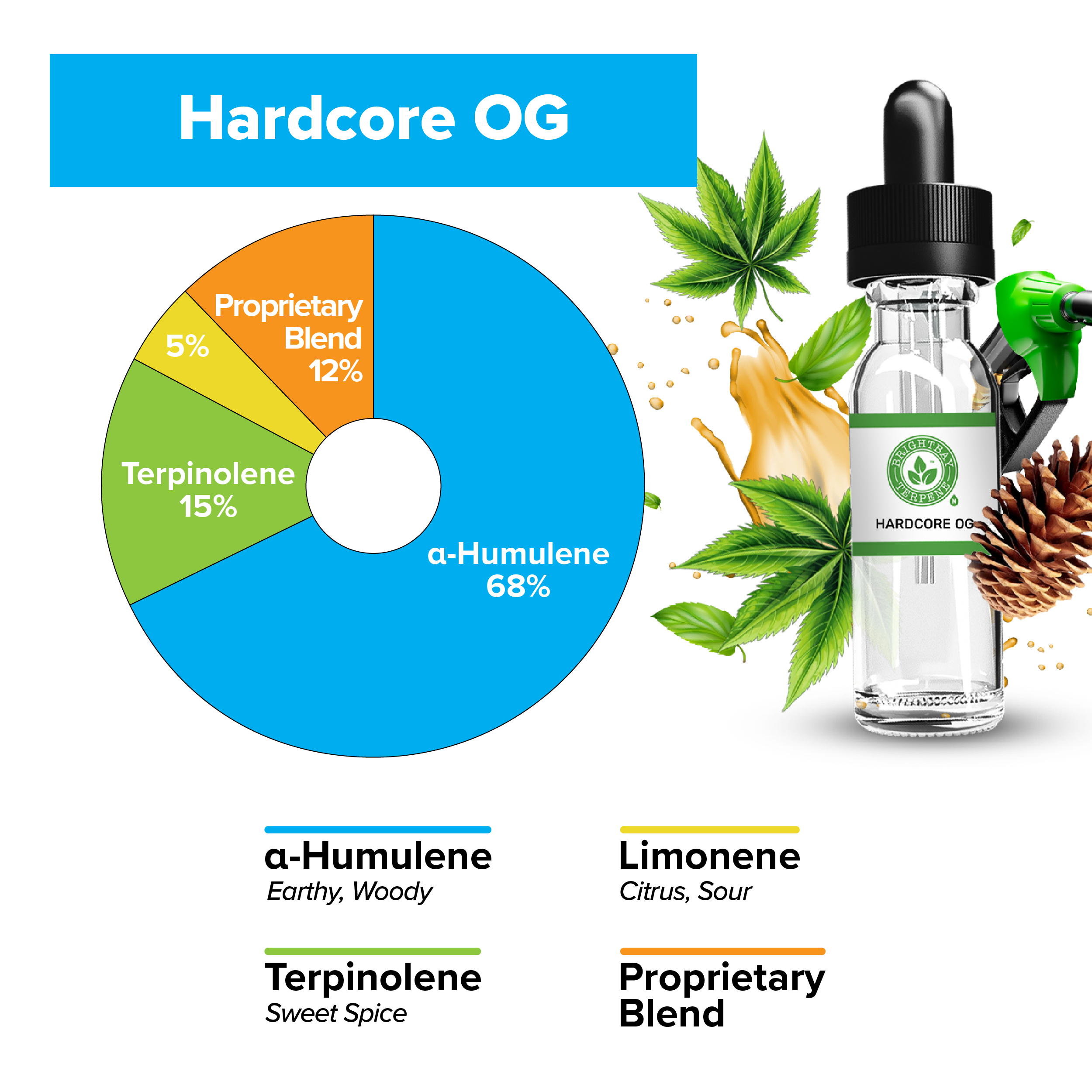 BrightBay Terpenes | Hardcore OG | Indica - 25g - Biohazard Inc