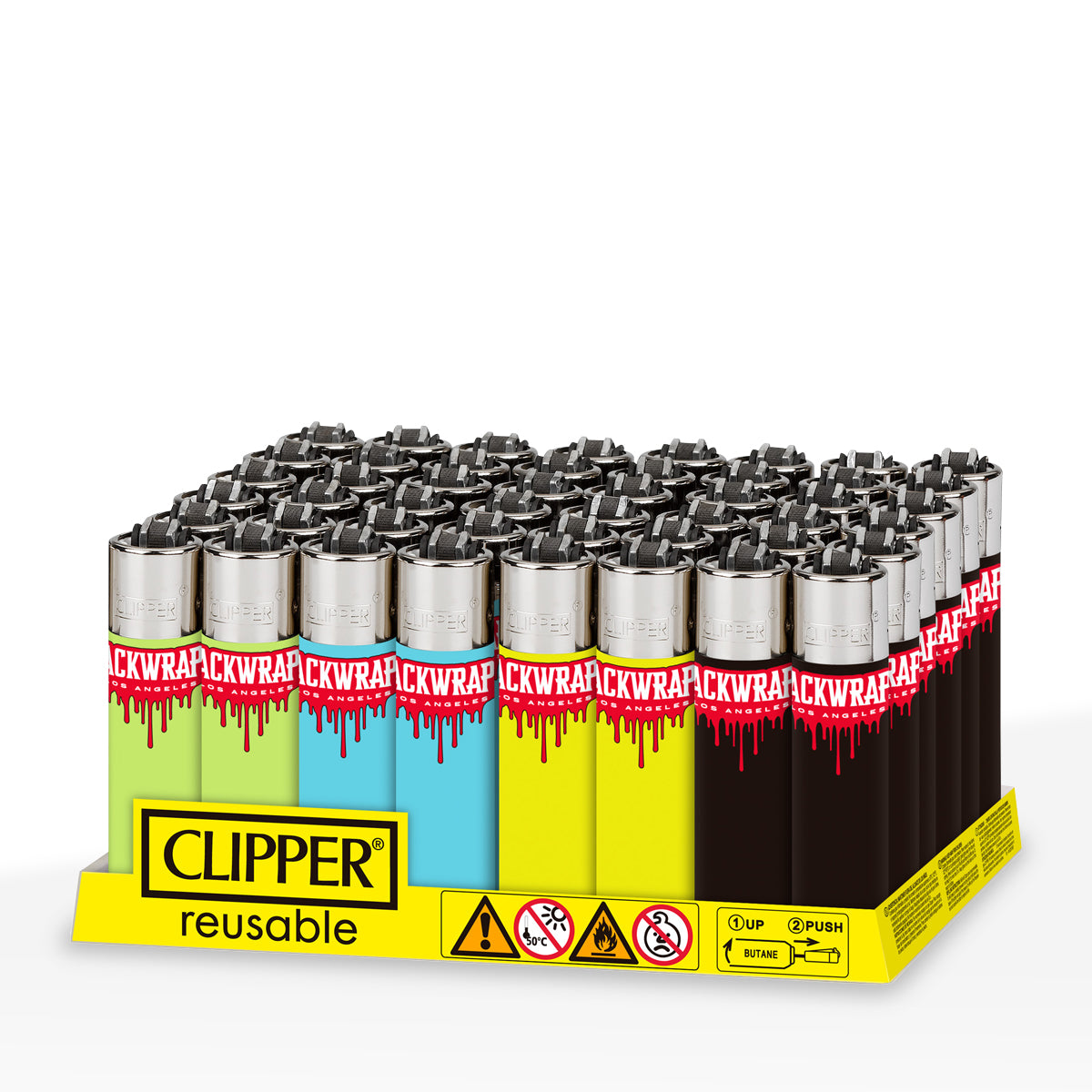 Clipper® | Packwraps 'Retail Display' Lighters | 48 Count - Various Styles