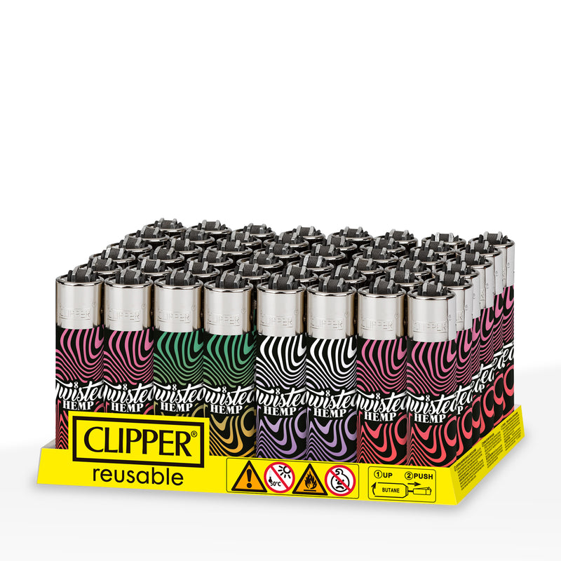 Clipper® | Twisted Hemp 'Retail Display' Lighters | 48 Count - Various Styles