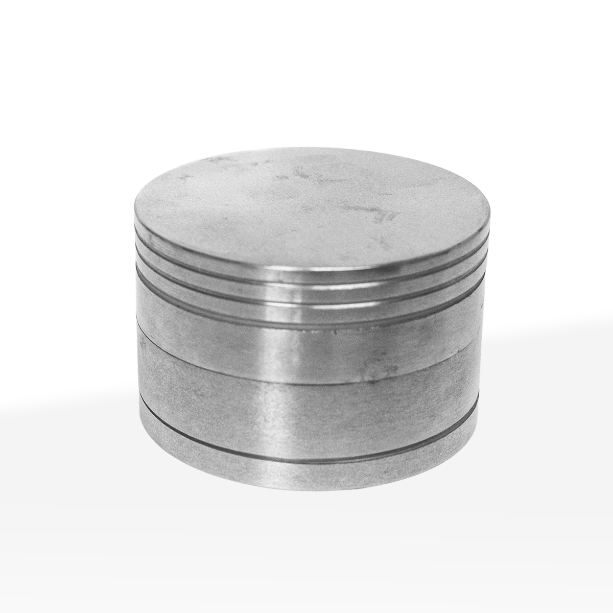 Herb Grinder | 4 Piece Silver | 2.5" / 63mm - Metal - Biohazard Inc