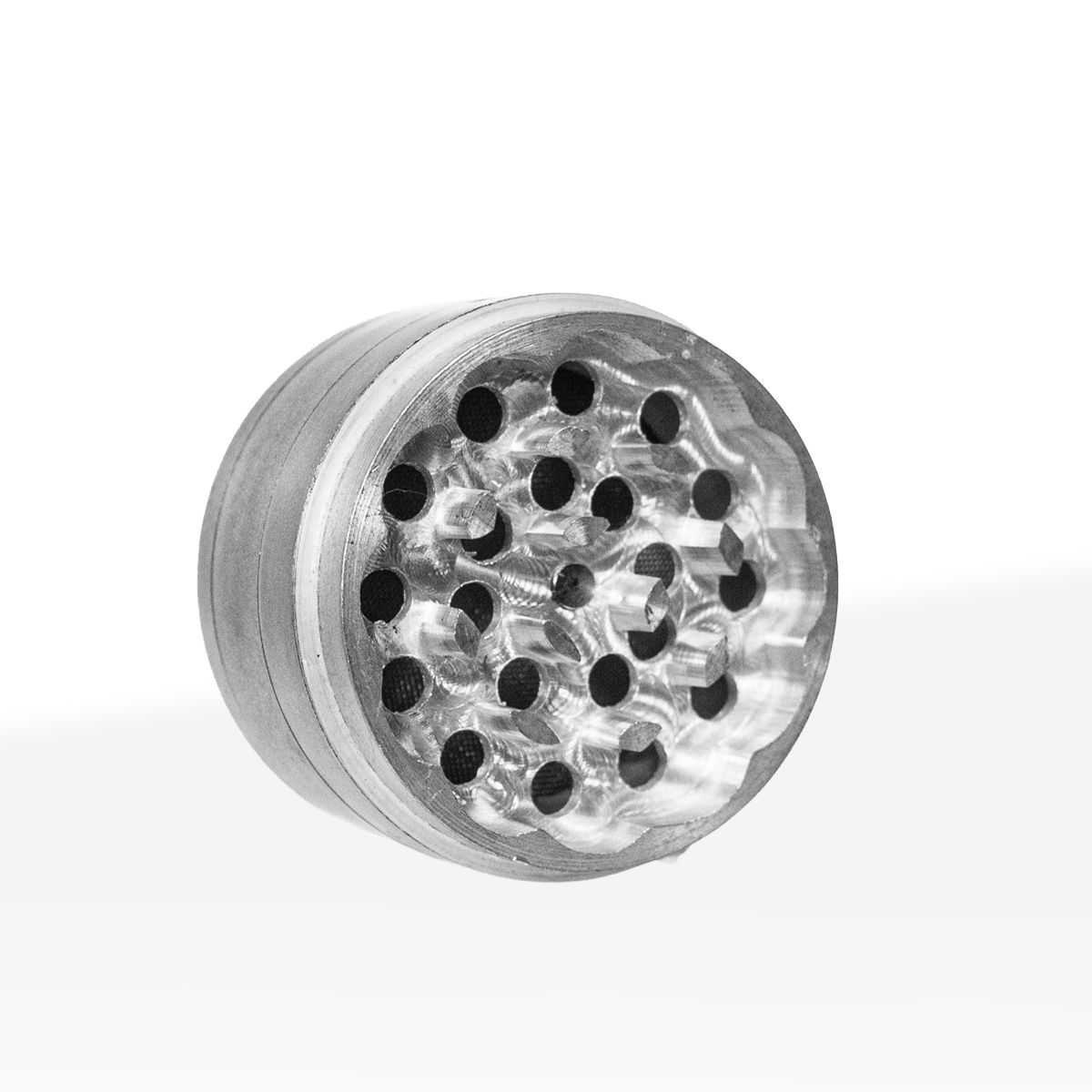 Herb Grinder | 4 Piece Silver | 2.5" / 63mm - Metal - Biohazard Inc