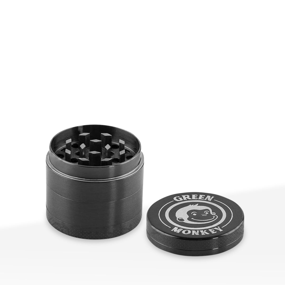 Green Monkey Herb Grinder | 4 Piece Capuchin Magnetic | 1.5" / 40mm - Zinc