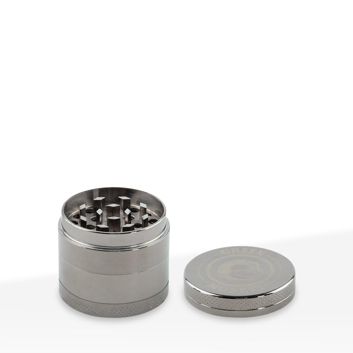 Green Monkey Herb Grinder | 4 Piece Capuchin Magnetic | 1.5" / 40mm - Zinc