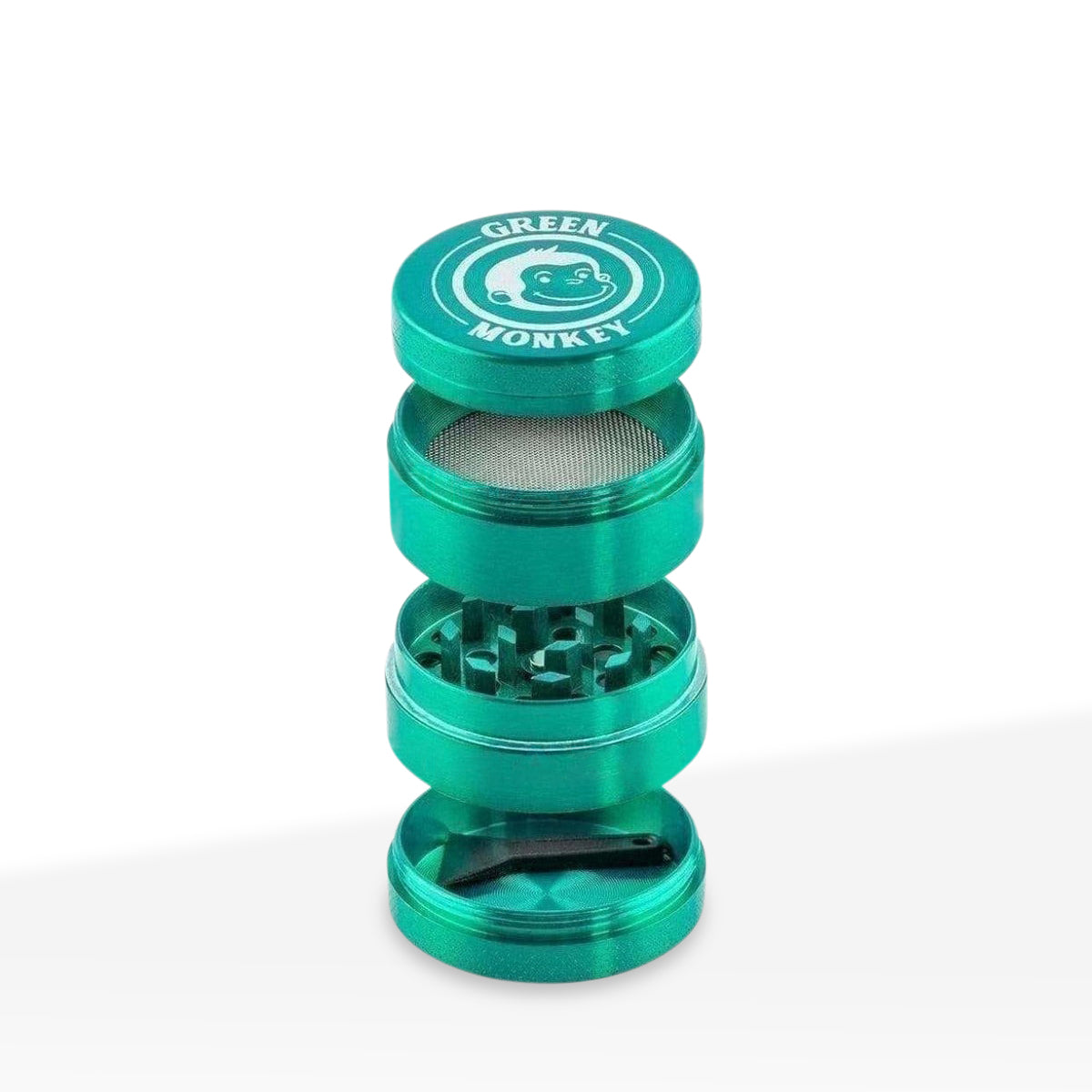 Green Monkey Herb Grinder | 4 Piece Capuchin Magnetic | 1.5" / 40mm - Zinc