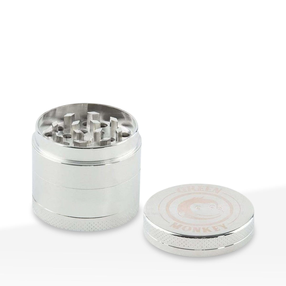 Green Monkey Herb Grinder | 4 Piece Capuchin Magnetic | 1.5" / 40mm - Zinc