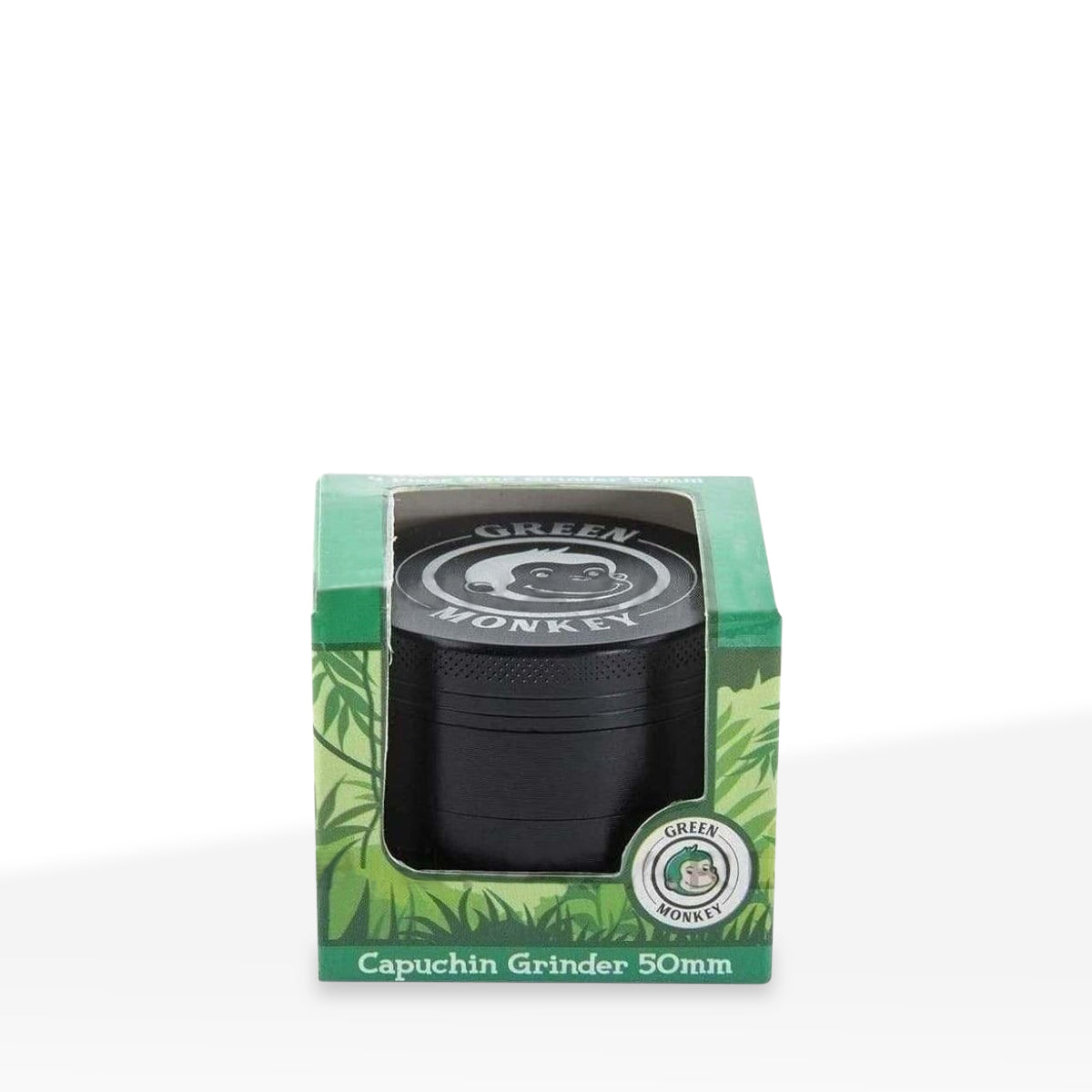 Green Monkey Herb Grinder | 4 Piece Capuchin Magnetic | 2" / 50mm - Zinc