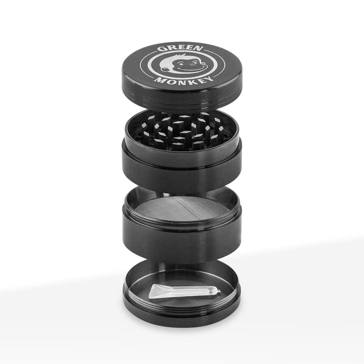 Green Monkey Herb Grinder | 4 Piece Capuchin Magnetic | 2" / 50mm - Zinc