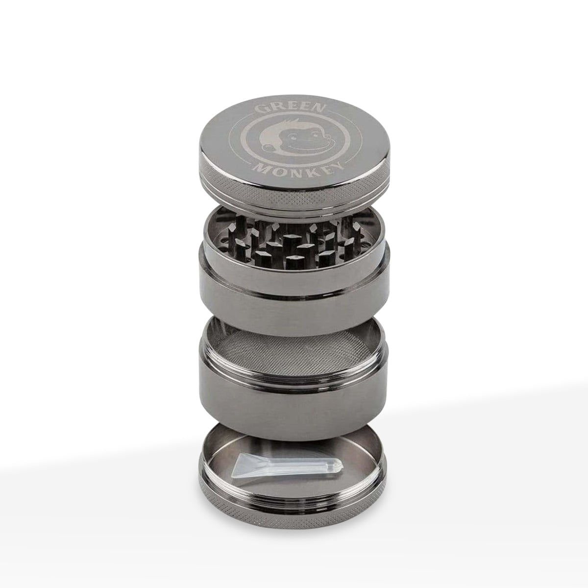 Green Monkey Herb Grinder | 4 Piece Capuchin Magnetic | 2" / 50mm - Zinc