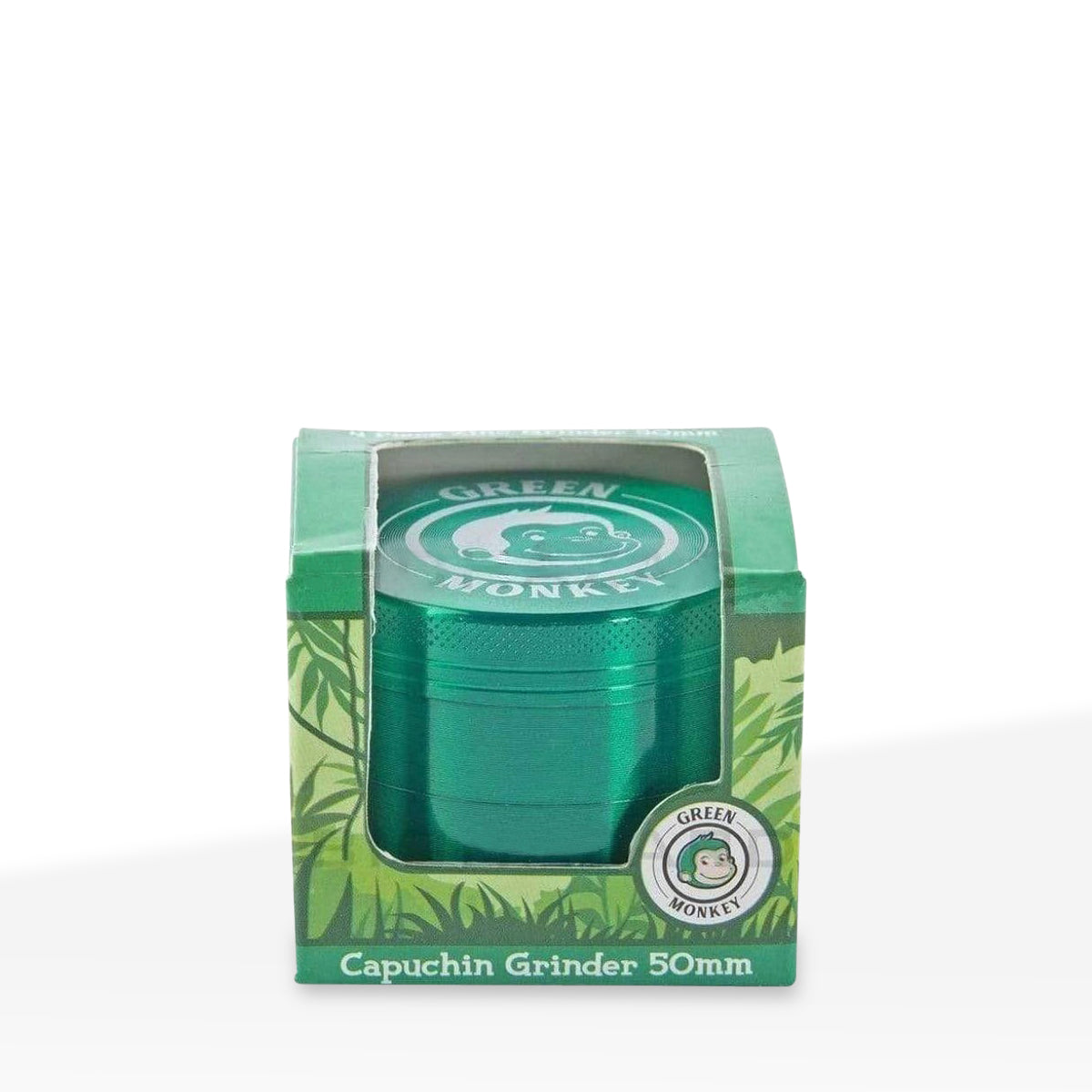 Green Monkey Herb Grinder | 4 Piece Capuchin Magnetic | 2" / 50mm - Zinc