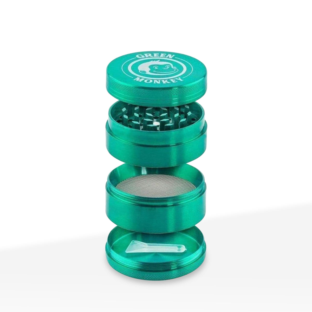 Green Monkey Herb Grinder | 4 Piece Capuchin Magnetic | 2" / 50mm - Zinc