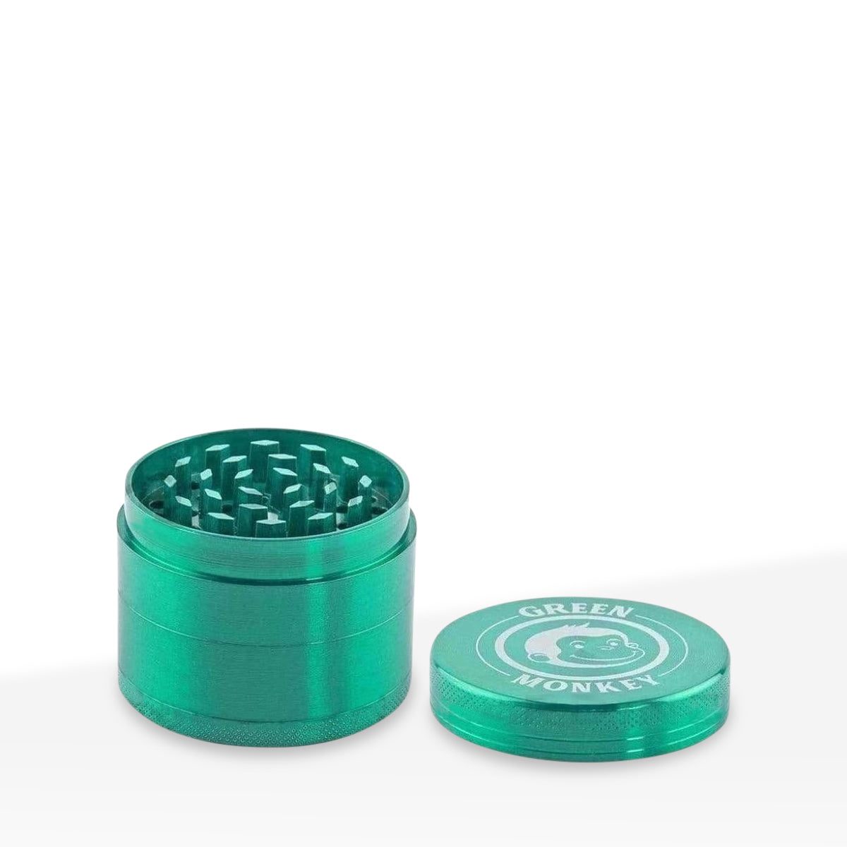 Green Monkey Herb Grinder | 4 Piece Capuchin Magnetic | 2" / 50mm - Zinc