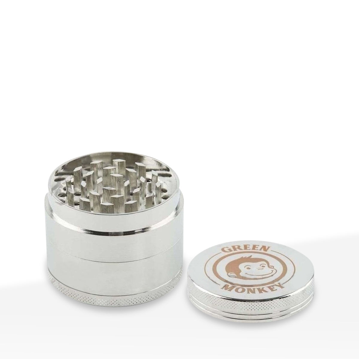 Green Monkey Herb Grinder | 4 Piece Capuchin Magnetic | 2" / 50mm - Zinc