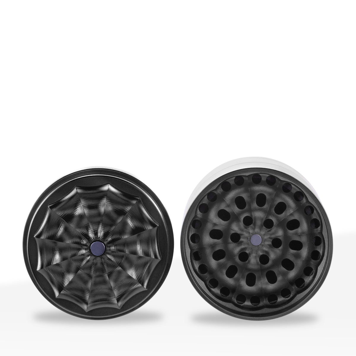 BIO Glass Herb Grinder | 5 Piece Webbed Toothless | 2.5" / 63mm - Aluminum