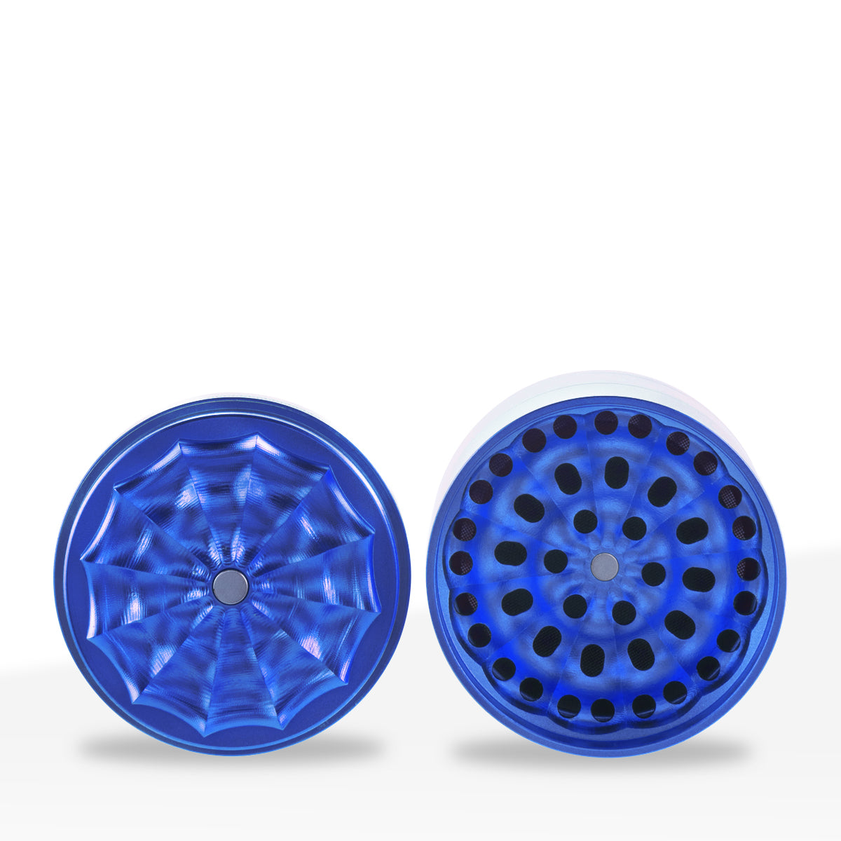 BIO Glass Herb Grinder | 5 Piece Webbed Toothless | 2.5" / 63mm - Aluminum