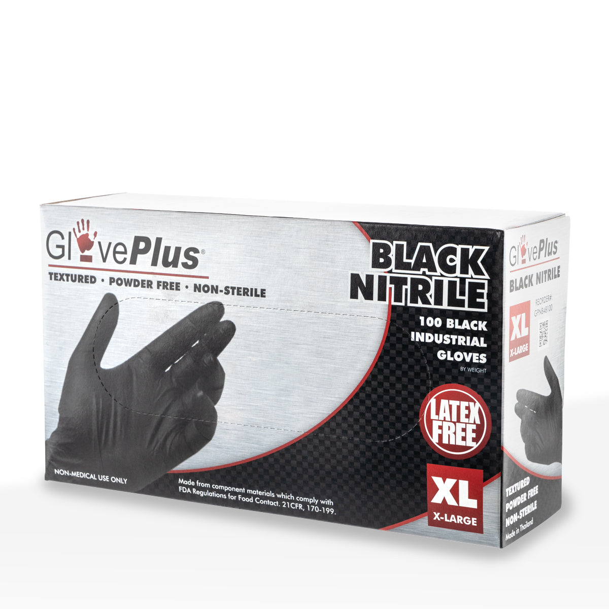 Nitrile Gloves | Powder Free - Black| Extra Large - 100 Count