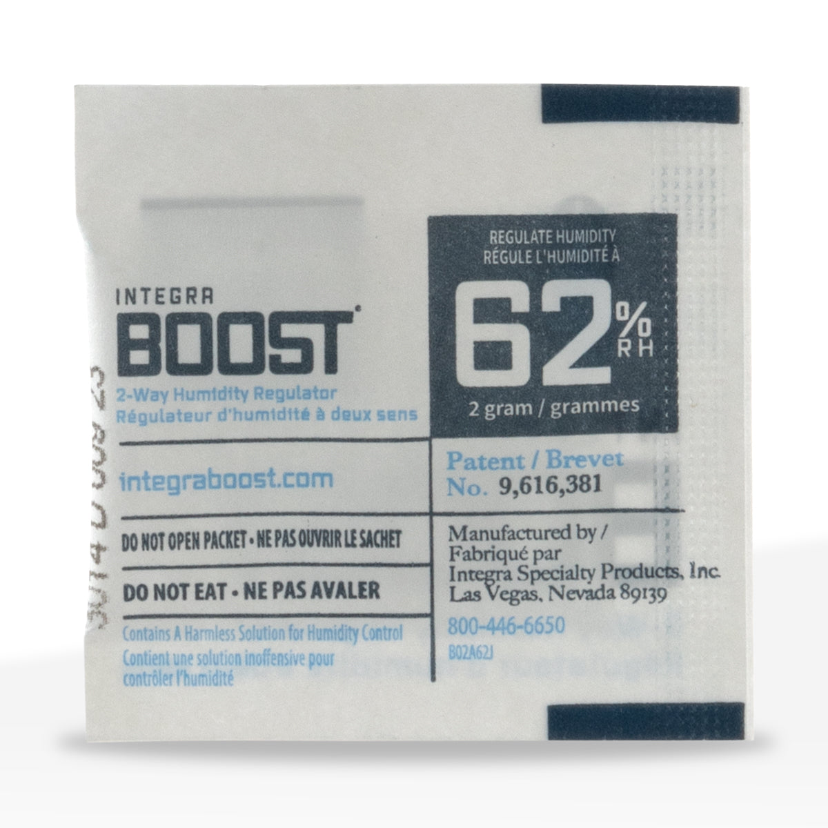 INTEGRA™ | BOOST Humidity Packs | 2 Grams - 62% - 100 Count