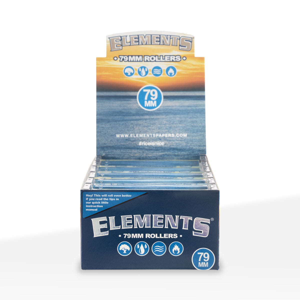 Elements® | Rolling Machine Classic 1¼ Size | 78mm - 12 Count Rolling Machine Elements