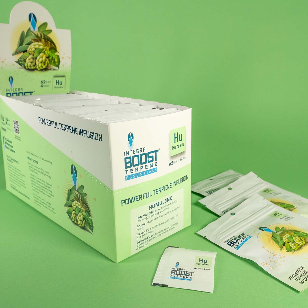 Integra™ | Boost 'Retail Display' Terpene Humidity Packs | 4 Grams - 62% - 48 Count - Various Terpenes