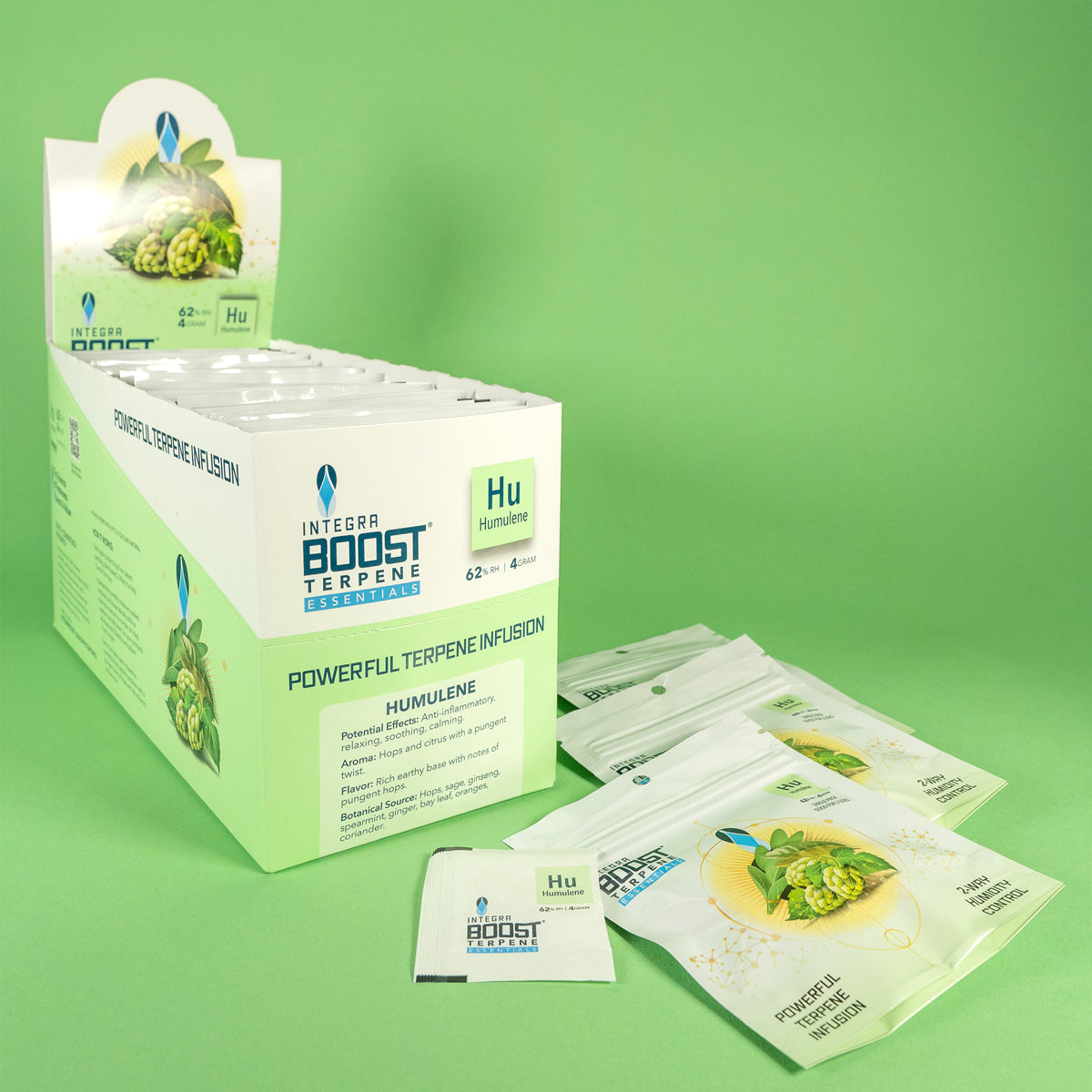 Integra™ | Boost 'Retail Display' Terpene Humidity Packs | 4 Grams - 62% - 48 Count - Various Terpenes