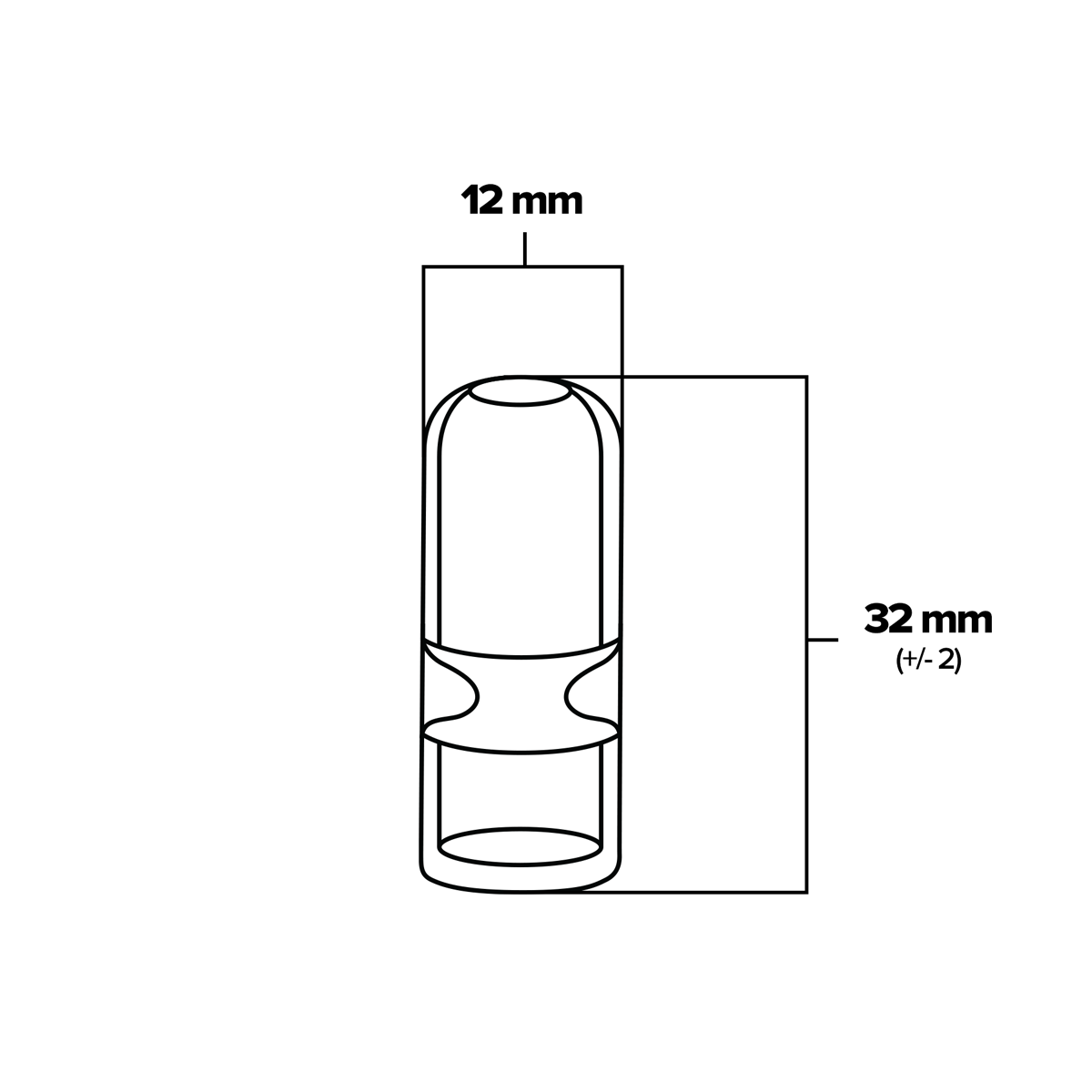 Lock-N-Load | Bullet Glass Tips | 50 Count - Various Sizes