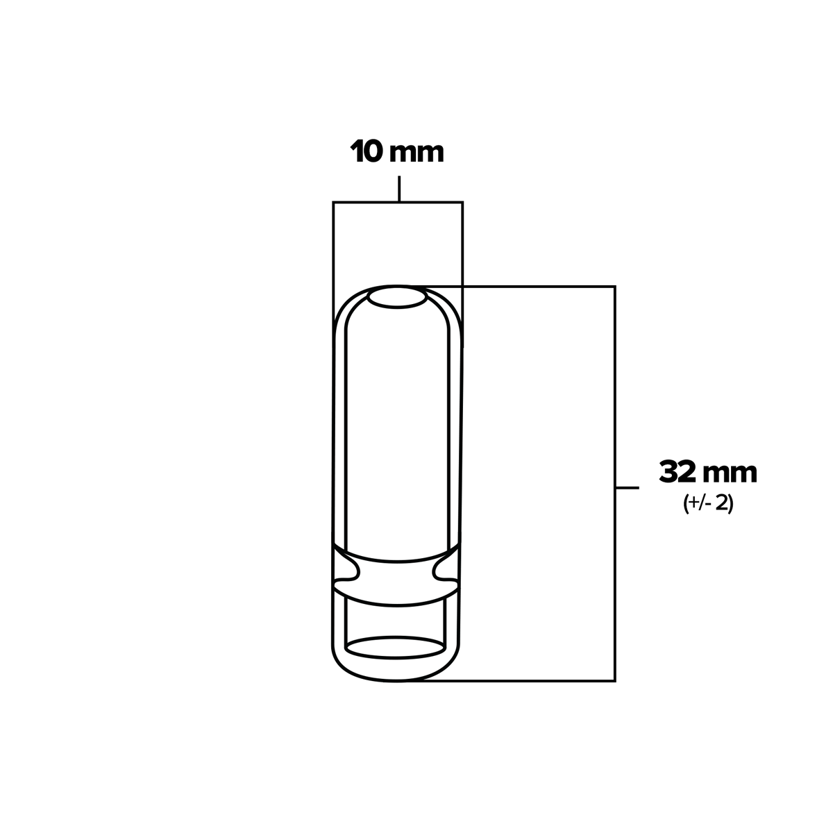 Lock-N-Load | Bullet Glass Tips | 50 Count - Various Sizes