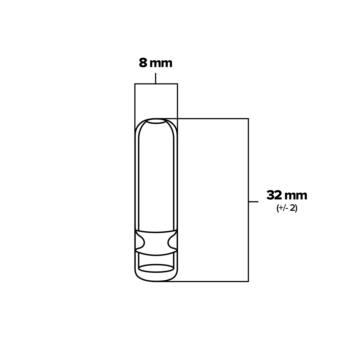 Lock-N-Load | Bullet Glass Tips | 50 Count - Various Sizes