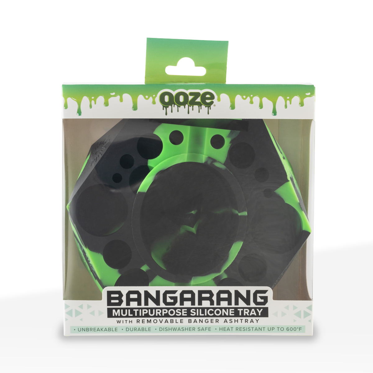OOZE® | Silicone Banger Ashtray | Black & Green