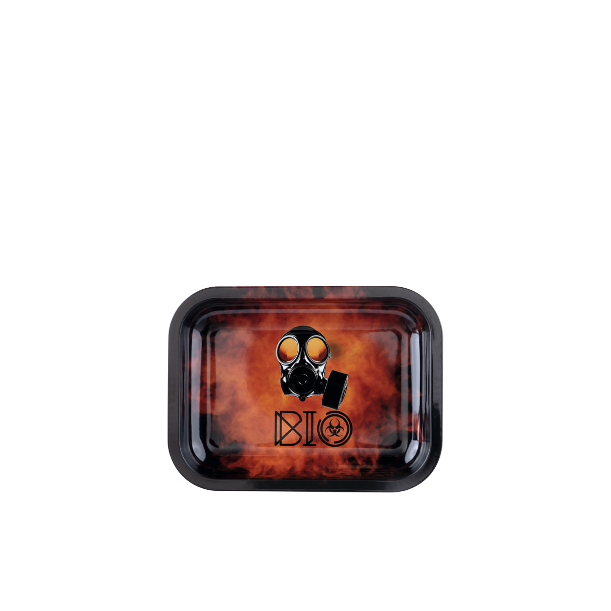 BIO Glass | 'Red Gas Mask' Rolling Tray | Small - 7.5" x 5.5" - Metal