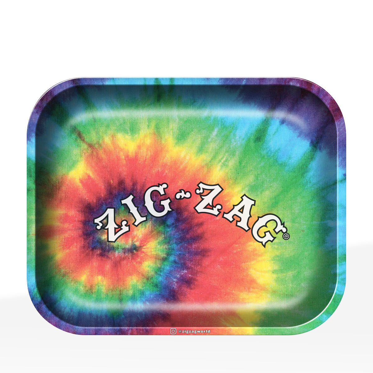 Zig-Zag® | 'Tie-Dye' Rolling Tray | Large - 13.4" x 10.8" - Metal