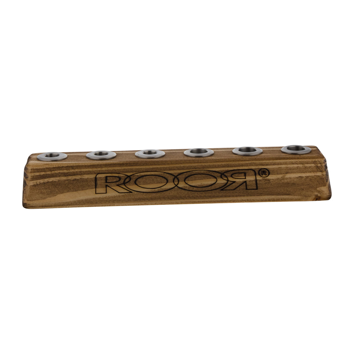 RooR® | Wooden Bowl Holder | 14mm/19mm - 6 Hole - Dark Wood