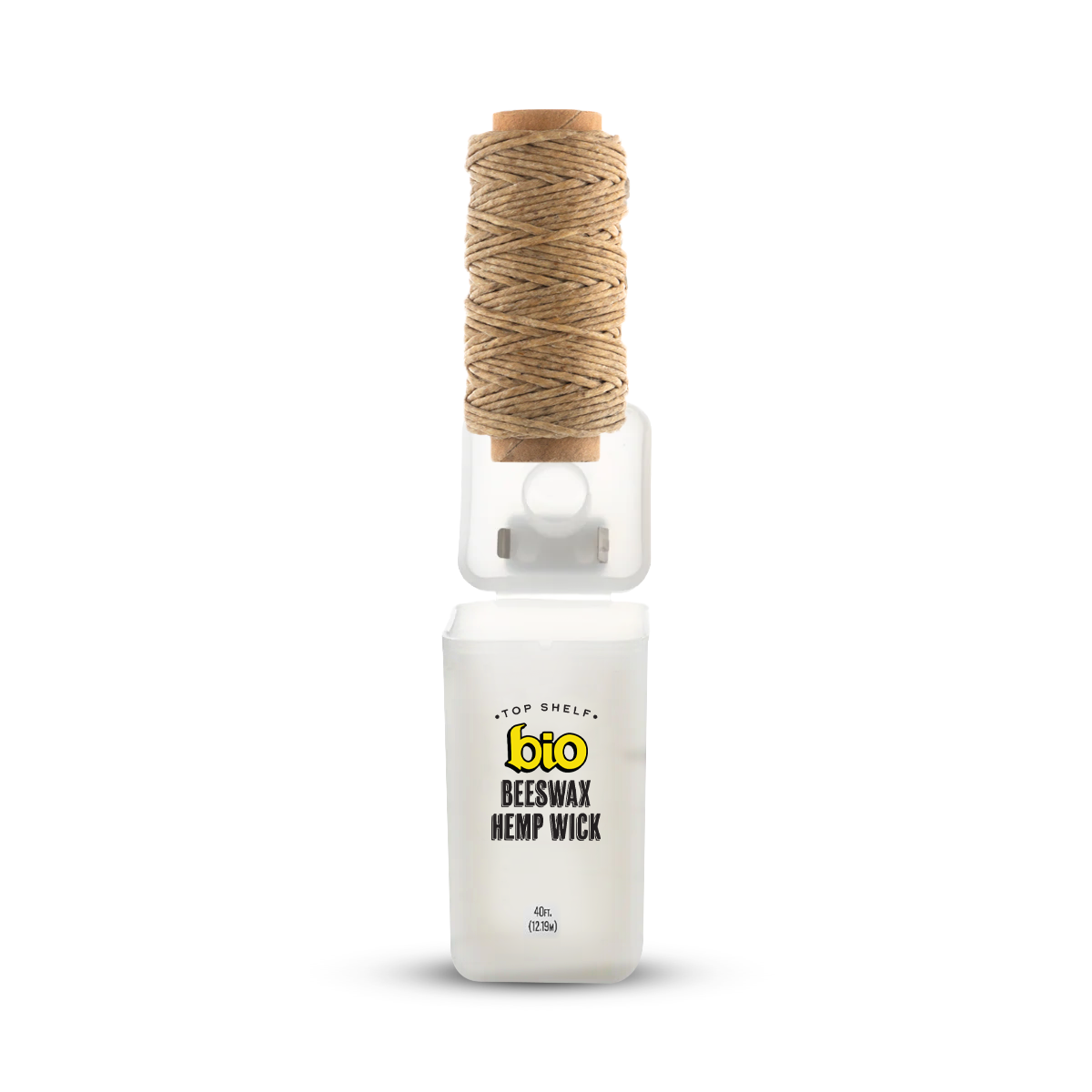 BIO Glass | Natural Beeswax Hemp Wick | 40ft - Dispenser - 15 Count Hemp Wick BIO Glass   