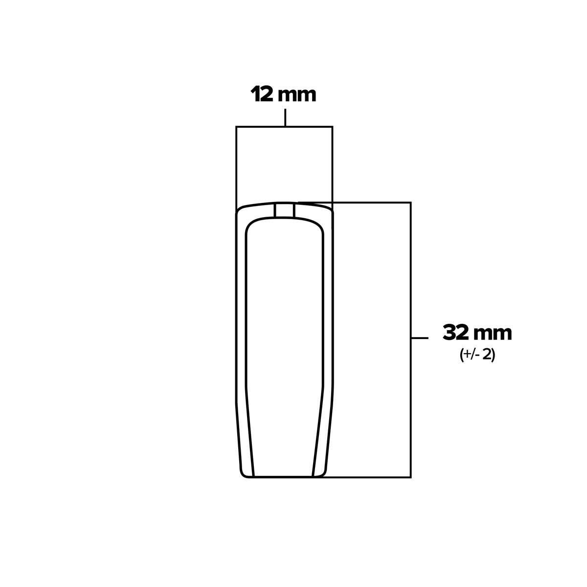 BIO Glass | 'Stiletto' Cross Top Glass Tips | Various Sizes