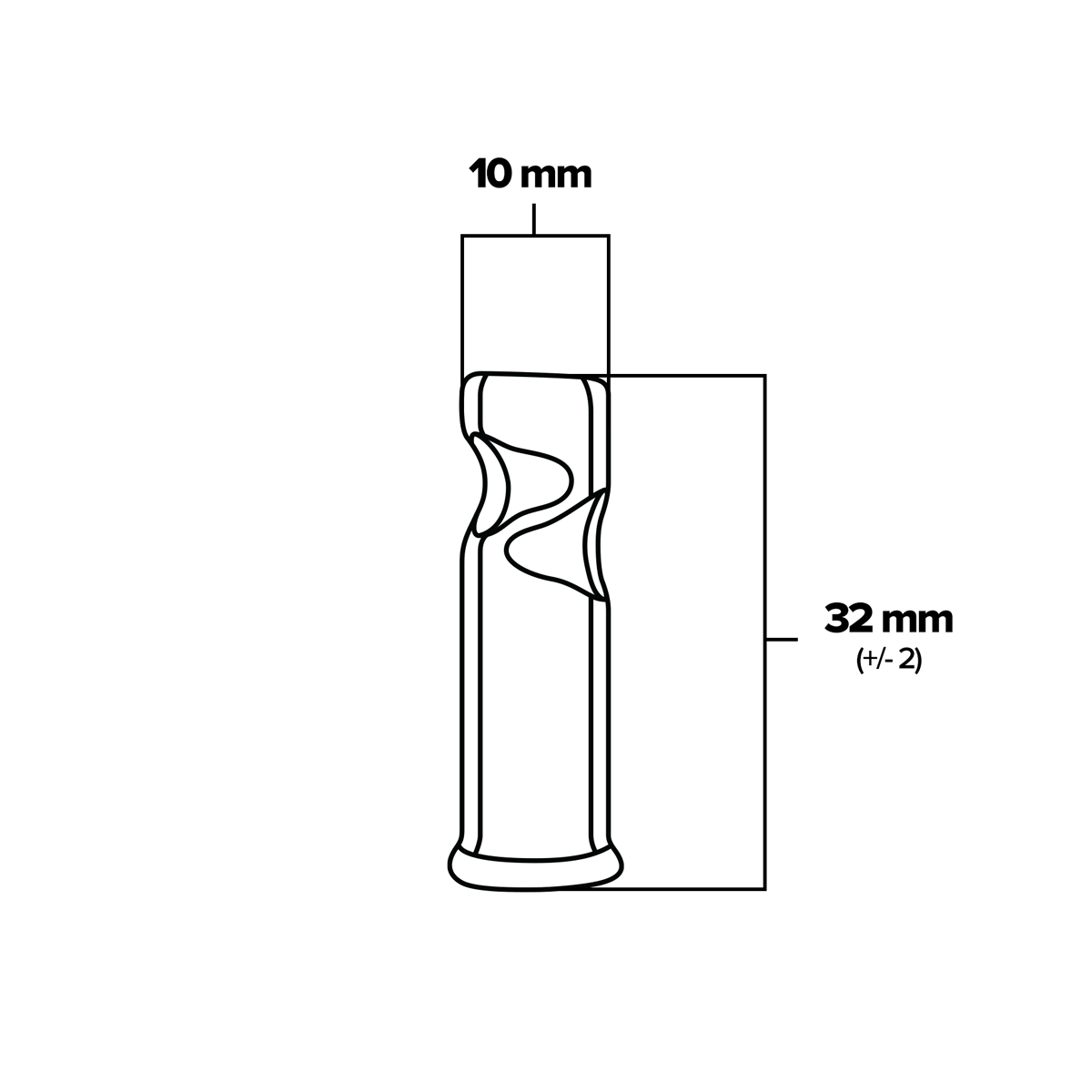 BIO Glass | 'The Edge' 2 Pokes Glass Tips | Various Sizes