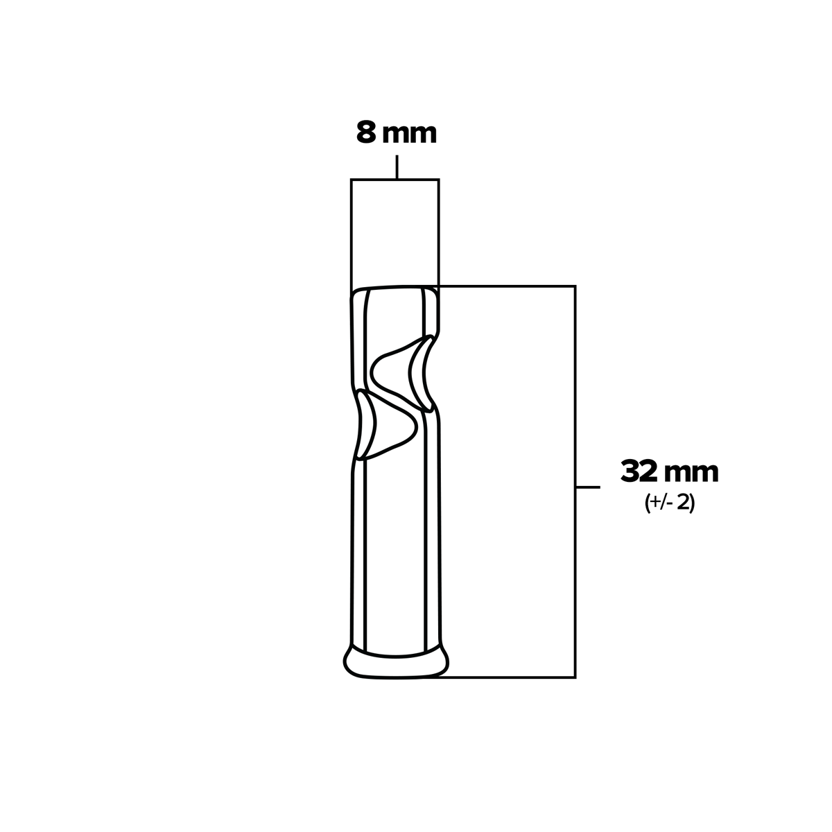 BIO Glass | 'The Edge' 2 Pokes Glass Tips | Various Sizes