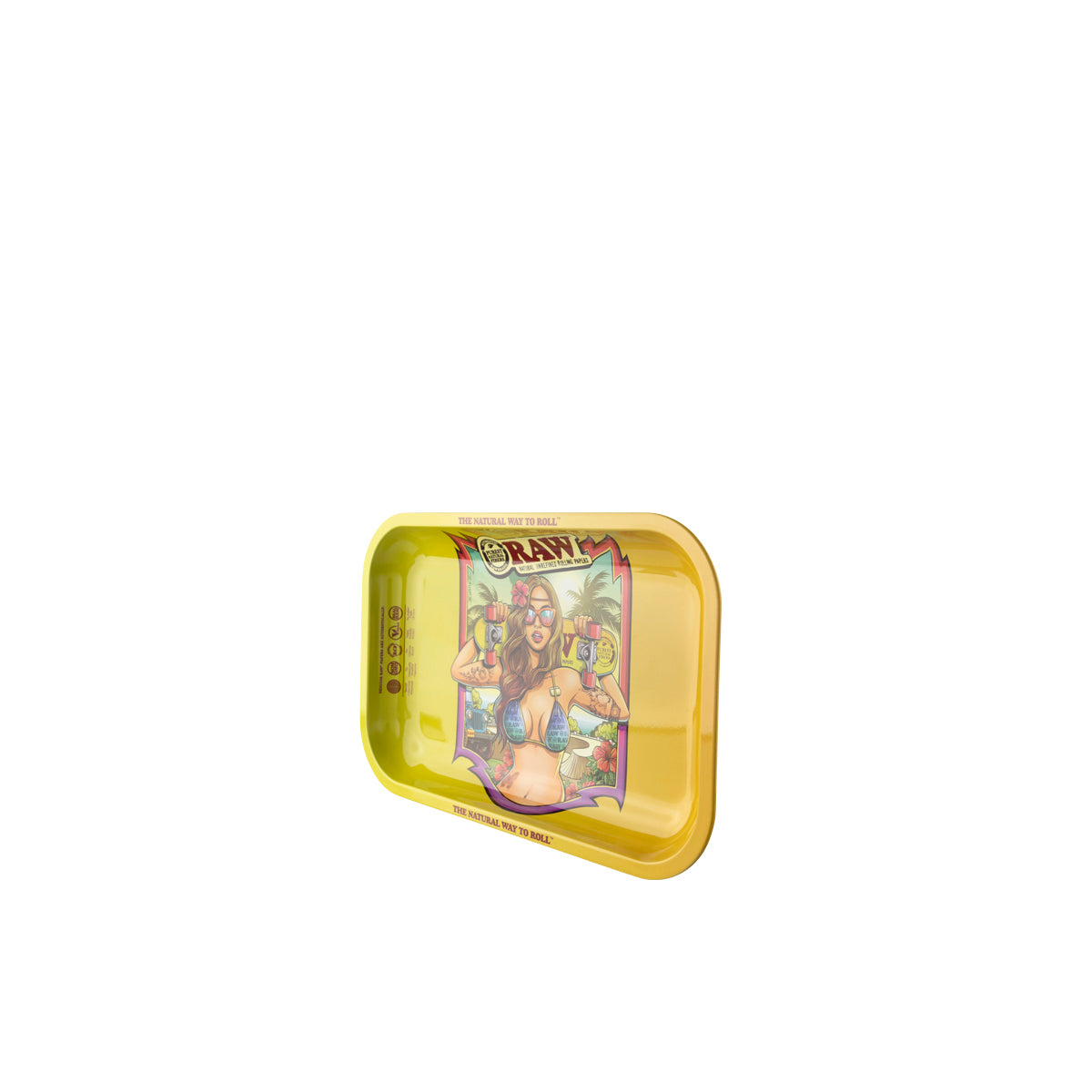 RAW® | 'Brazil Girl' Rolling Tray | Small - 11" x 7" - Metal