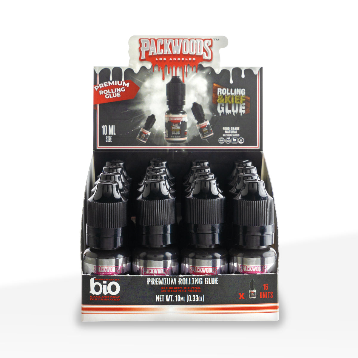 Packwoods x BIO | Blunt Rolling & Kief Glue All in One | 10ml Droppers - 16 Count