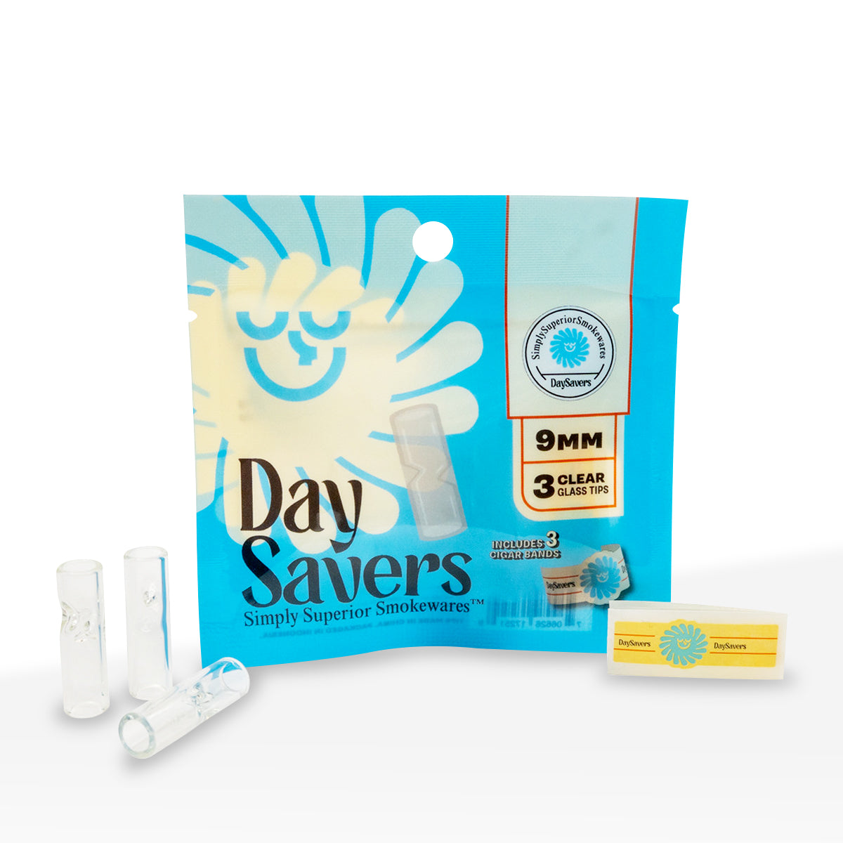 DaySavers | Filter Tips | Various Styles - 9mm - 20 Count - Biohazard Inc - Glass Filter Tips