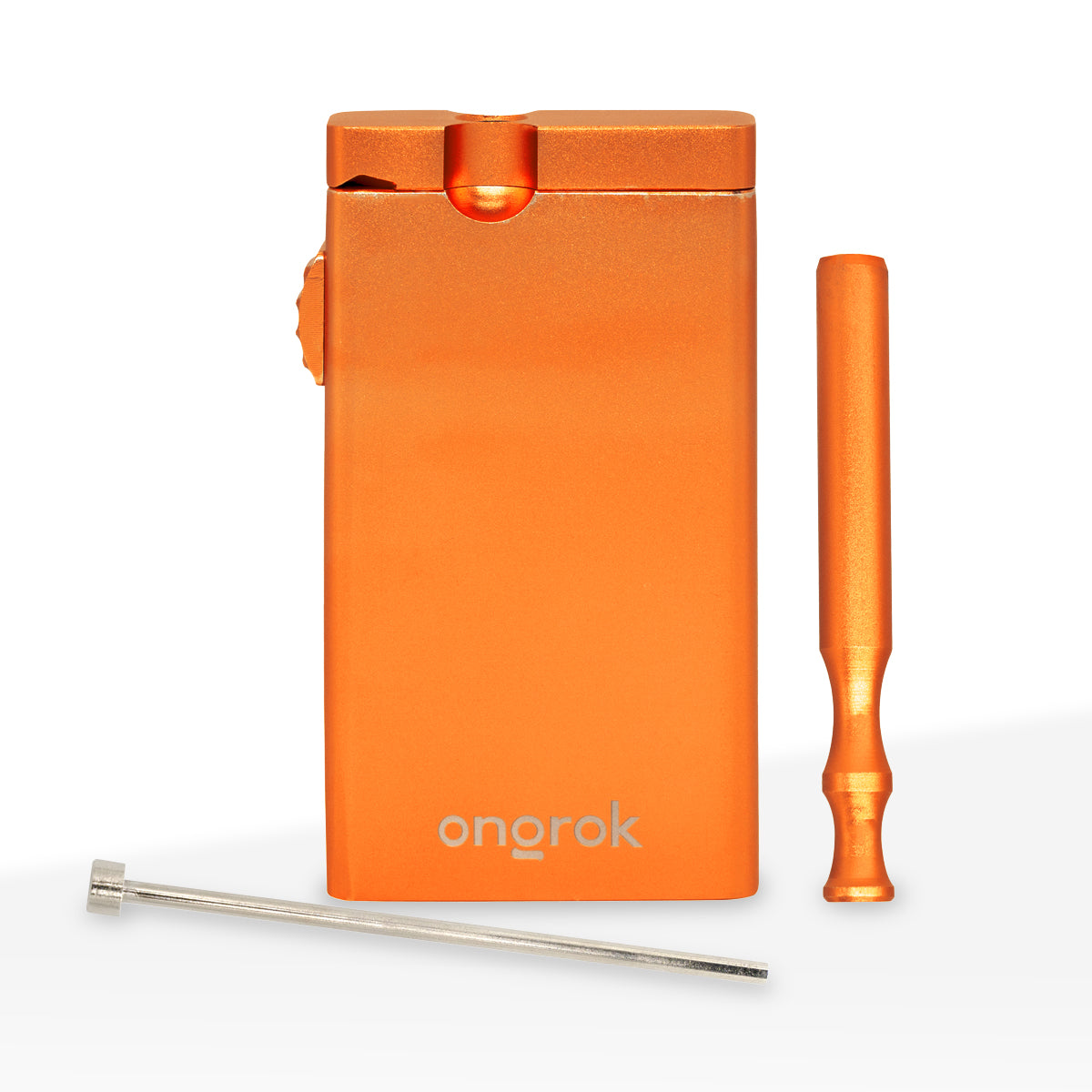ONGROK | Dugout with One-Hitter Pipe | 3.25" - Aluminum - Various Colors - Biohazard Inc - Orange