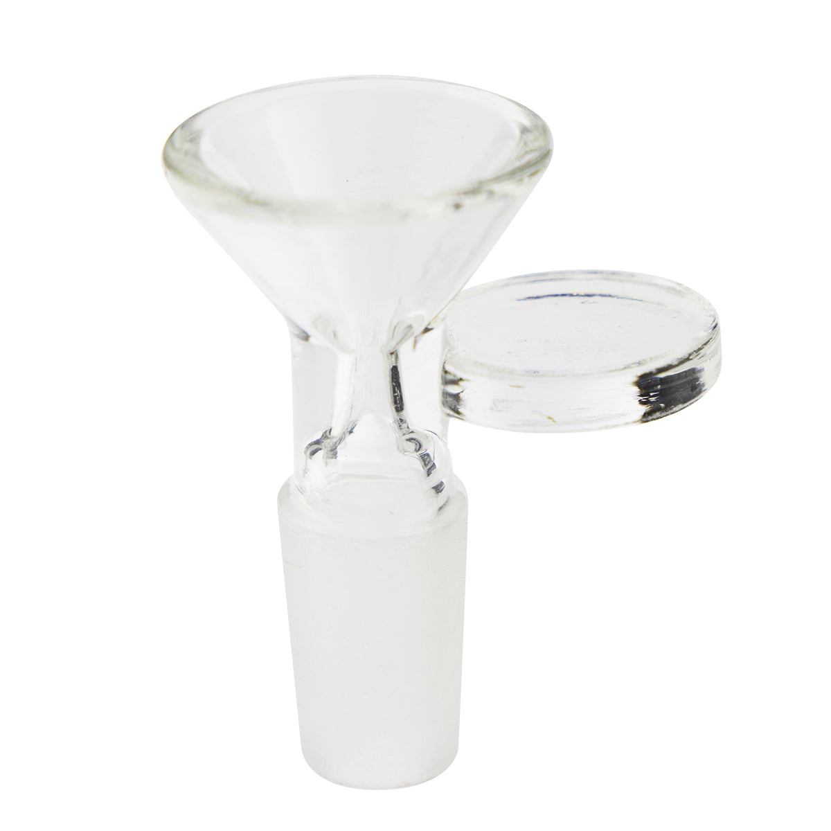 Bowl | Funnel Bowl w/ Flat Side Handle | 14mm - Clear