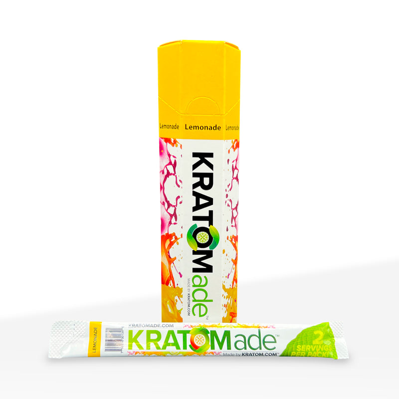 Kratom | KratomADE Flavored Powder | 100mg - 6 count - Lemonade
