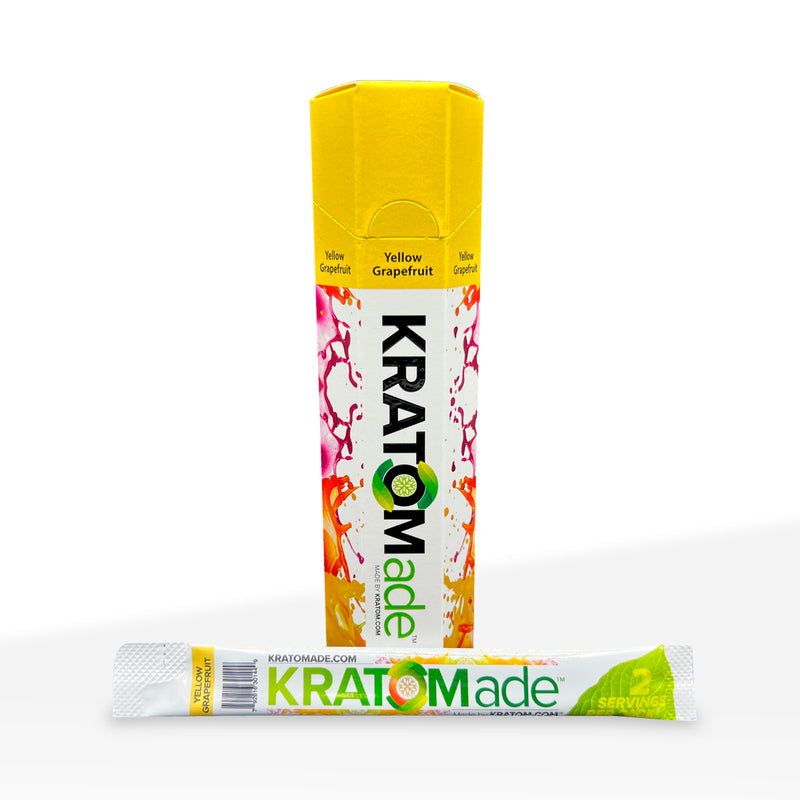 Kratom | KratomADE Flavored Powder | 100mg - 6 count - Yellow Grapefruit