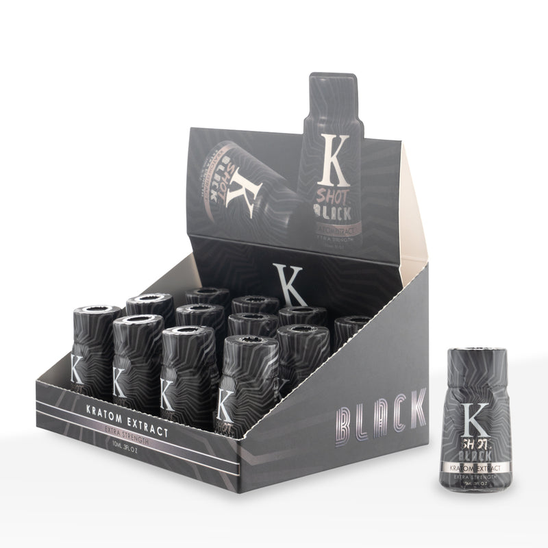 Kratom | K Shot 10ml Black Extract Shot | 90mg - 0.3oz - 12 Count