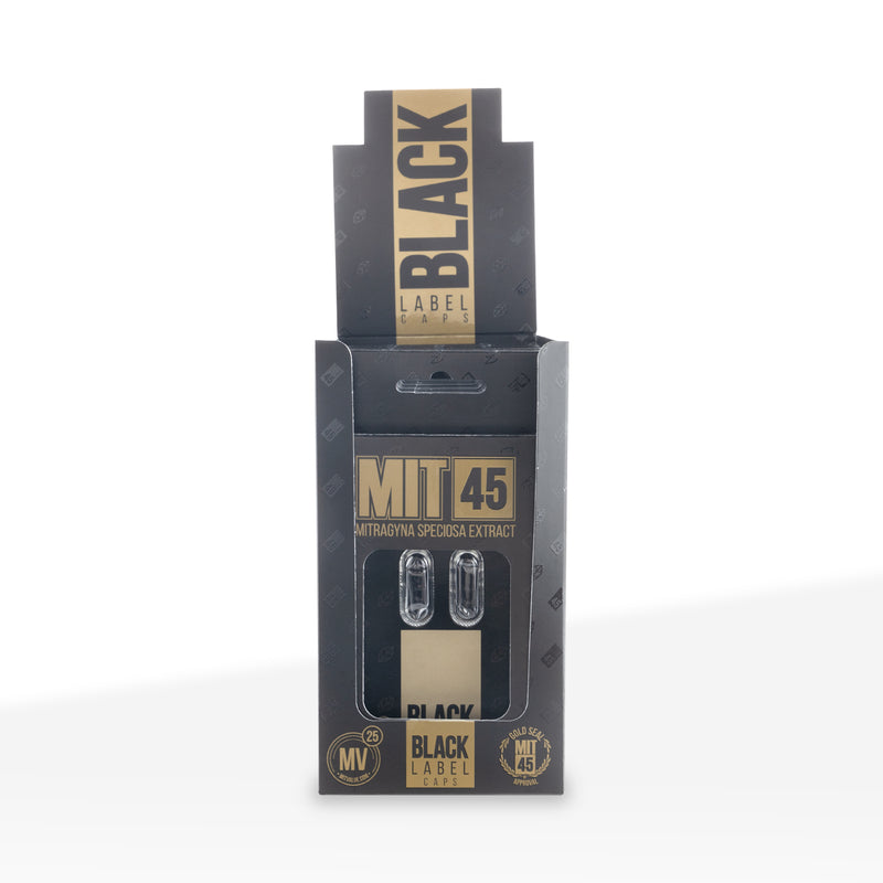 Kratom | MIT45 Black Label Capsules | 150mg - Various Sizes - 12 CT