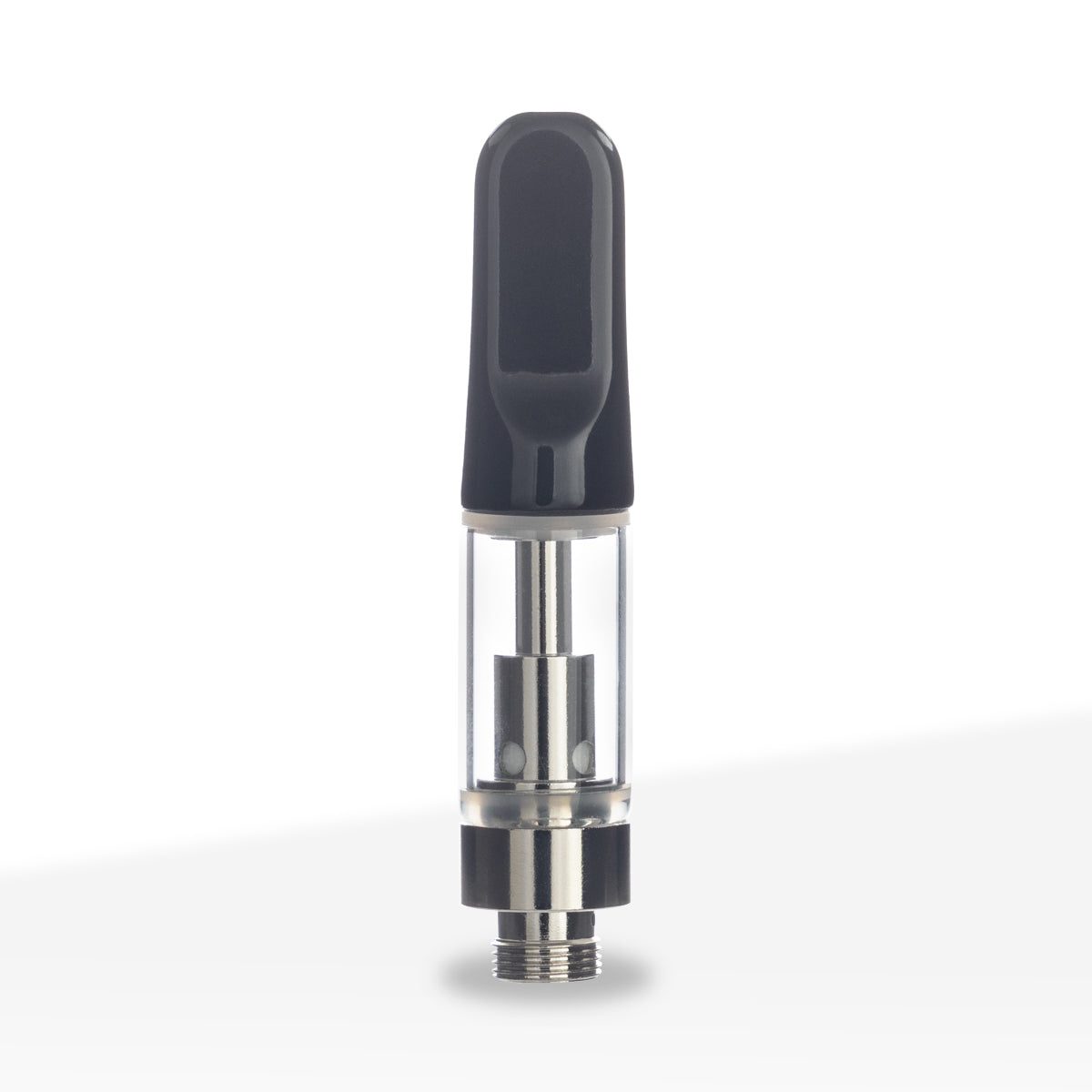 Vape Cartridge | Ceramic Coil w/ Black Flat Tip (510 Thread) | 0.5mL - Screw On - 100 Count