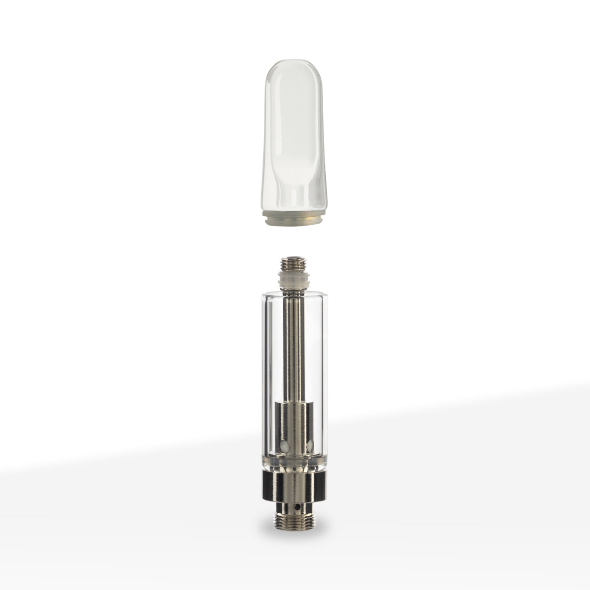 Vape Cartridge | Ceramic Coil w/ White Flat Tip (510 Thread) | 1ml - Screw On - 100 Count