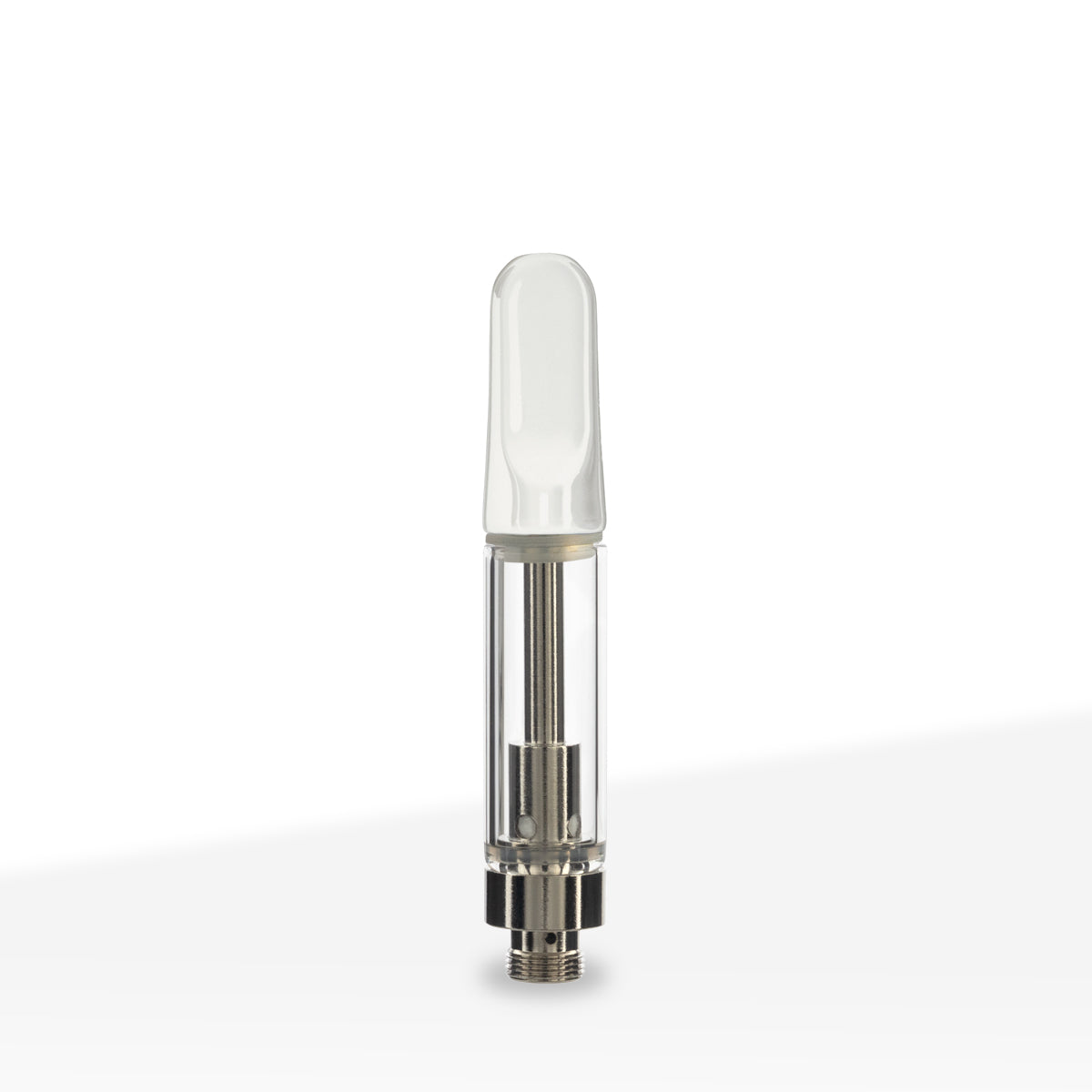 Vape Cartridge | Ceramic Coil w/ White Flat Tip (510 Thread) | 1ml - Screw On - 100 Count