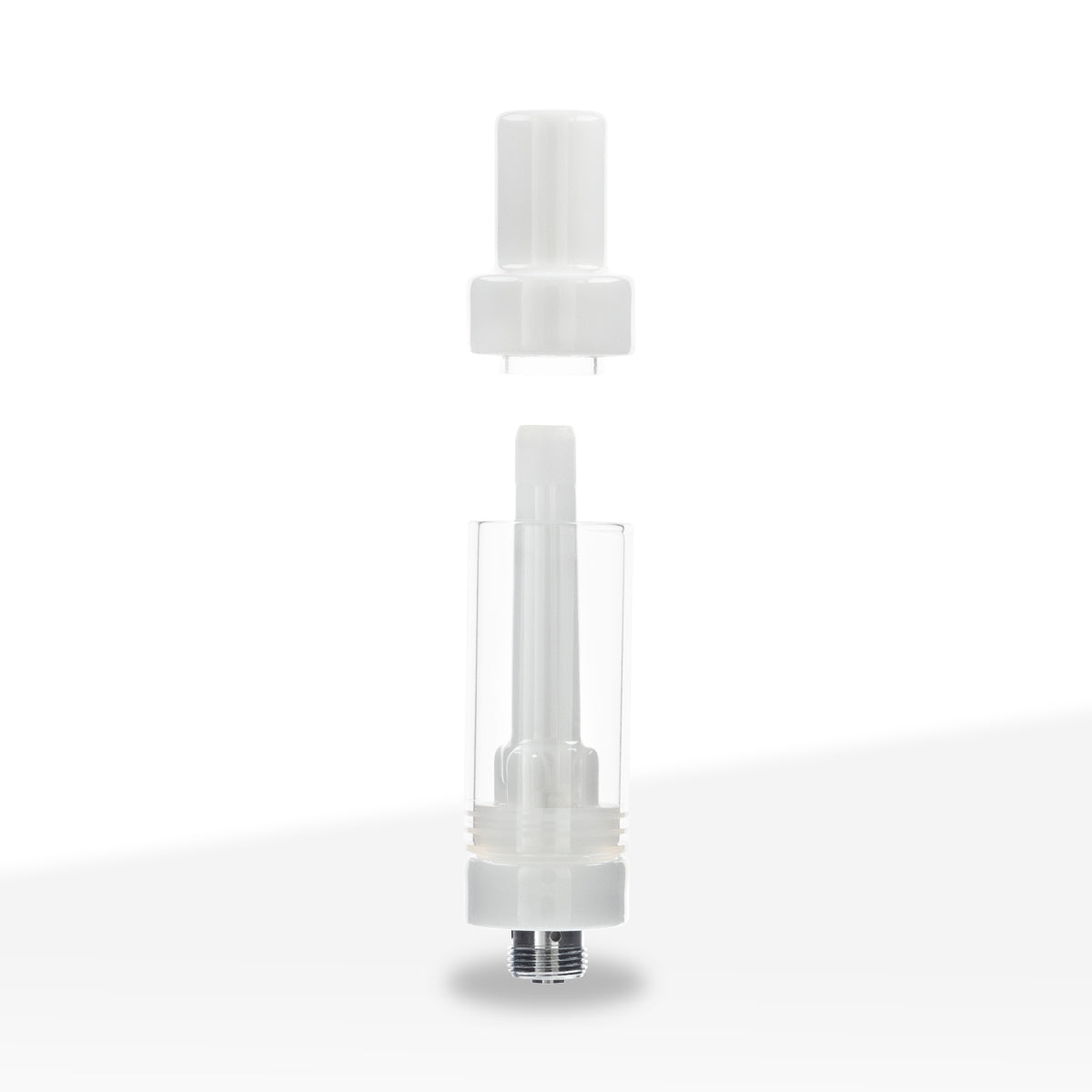 Vape Cartridge | Ceramic Coil w/ White Round Tip (510 Thread) | 2ml - Press On - 100 Count Biohazard Inc