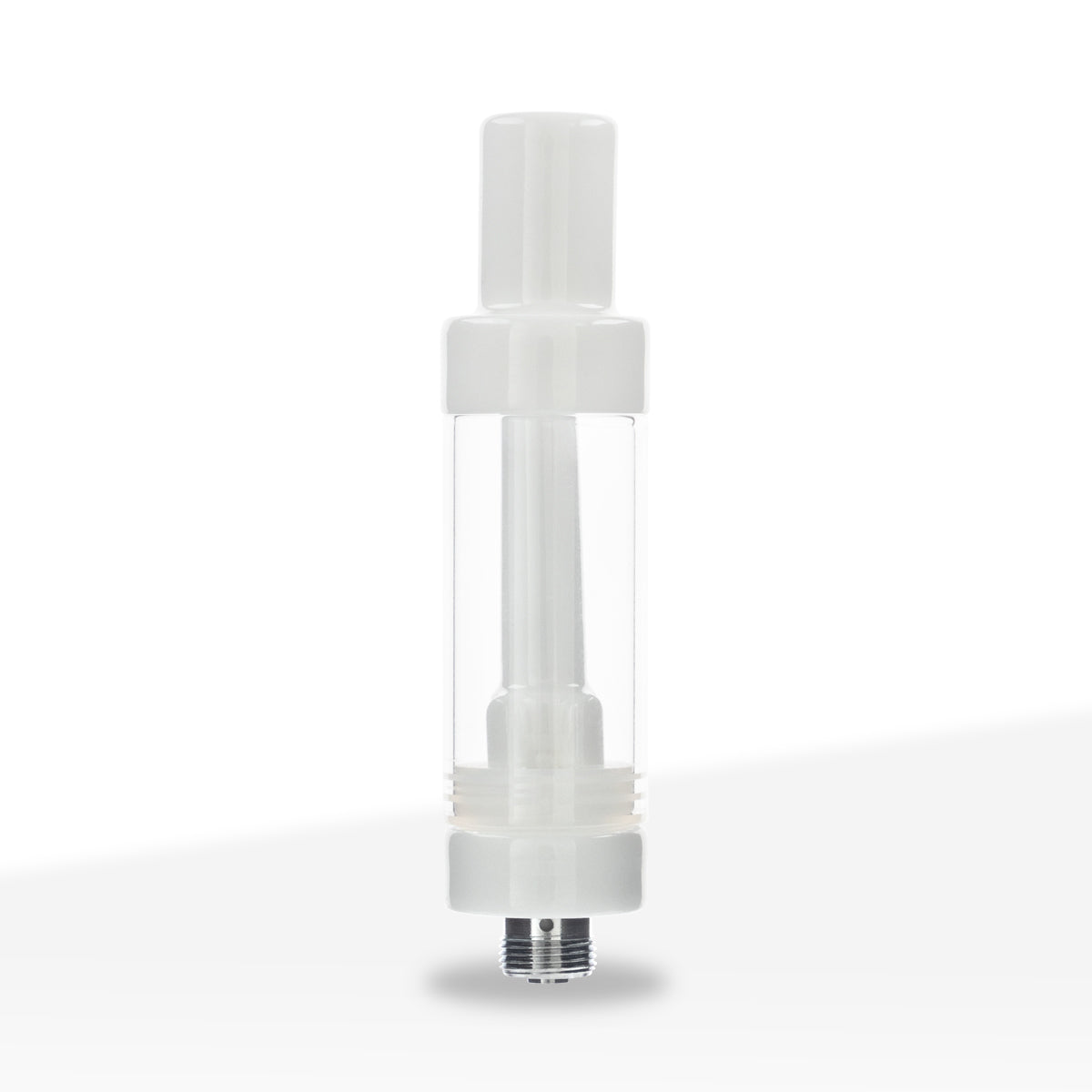 Vape Cartridge | Ceramic Coil w/ White Round Tip (510 Thread) | 2ml - Press On - 100 Count Biohazard Inc