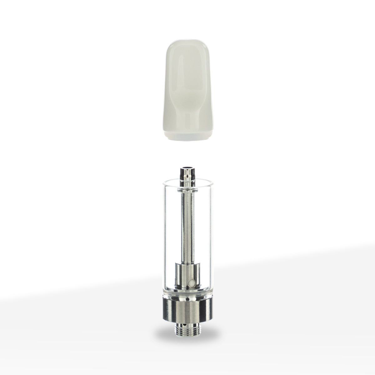 510 Vape Cartridge | Ceramic Coil with White Ceramic Mouth Tip | 2g - Press On - 100 Count - Biohazard Inc