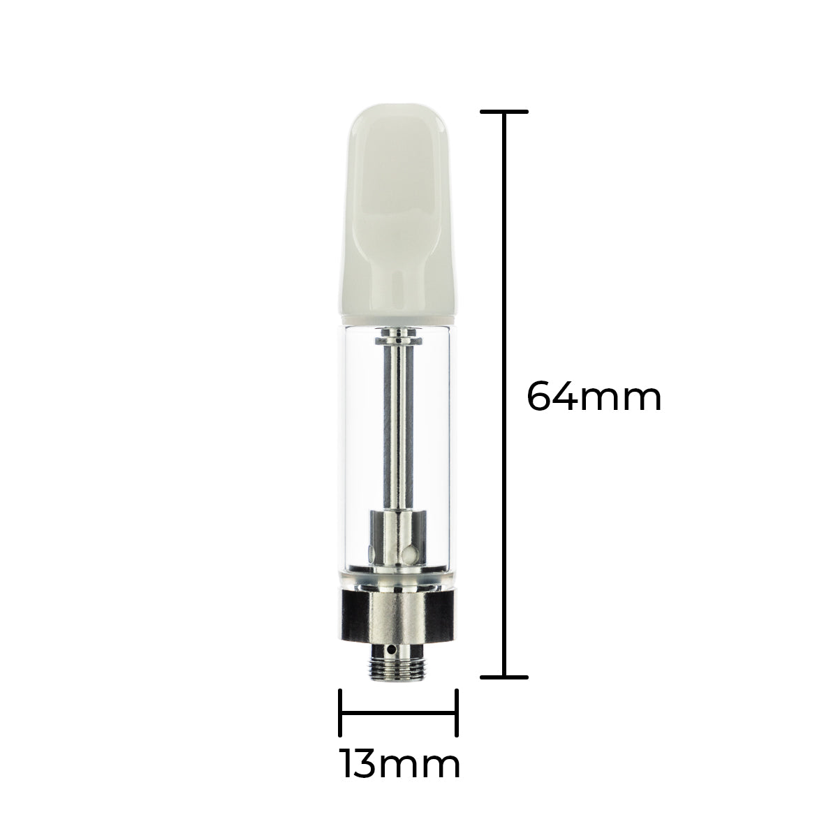 510 Vape Cartridge | Ceramic Coil with White Ceramic Mouth Tip | 2g - Press On - 100 Count - Biohazard Inc